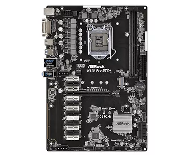 ASRock H110 Pro BTC+ s1151 H110 2DDR4 USB3.0 ATX