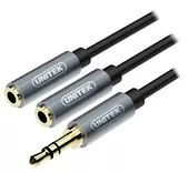 Unitek KABEL MiniJack 3,5mm(M) -2x 3,5mm (F), Y-C956ABK