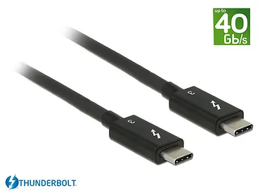 Delock Kabel Thunderbolt 3 M/M 0.5m czarny