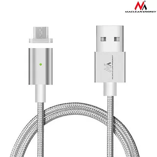 Maclean Kabel micro USB magnetyczny silver MCE160 - Quick & Fast Charge