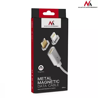 Maclean Kabel micro USB magnetyczny silver MCE160 - Quick & Fast Charge