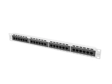 LANBERG Patch Panel 24 Port 1U Kat.5E szary