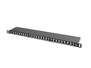 LANBERG Patch Panel 24 Port 0.5U Kat.6 czarny ekranowany