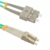 Qoltec Patchcord światłowodowy LC/UPC-SC/UPC | MultiMode | 50/125 | OM4 | 1m