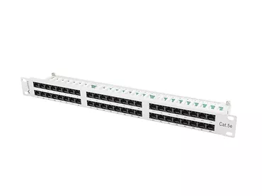 LANBERG Patch Panel 48 Port 1U Kat.5E szary