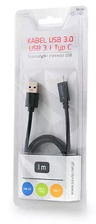 Elmak Savio CL-101 Kabel USB 3.0 - USB 3.1 Typ C, 1m, blister