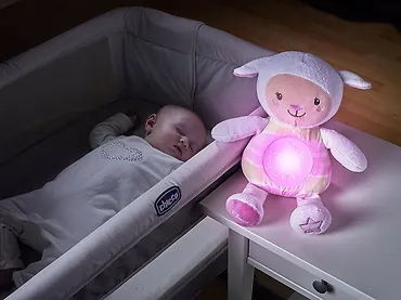 Chicco Owieczka z nocną lampką różowa