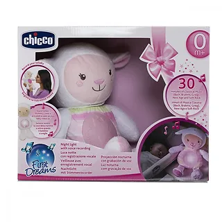 Chicco Owieczka z nocną lampką różowa