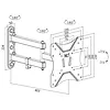 Uchwyt ścienny LCD/LED VESA 200x200, 23-42
