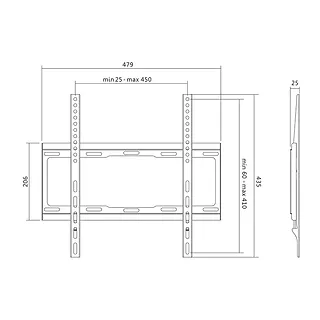 Uchwyt ścienny LCD/LED VESA, 32-55', max.40kg