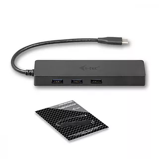 i-tec USB-C Slim 3-port HUB z adapterem Gigabit Ethernet