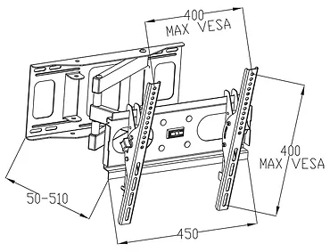 ART Uchwyt do TV LED/LCD 23-46