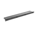 LANBERG Patch Panel 24 Port 0.5U Kat.5E czarny ekranowany