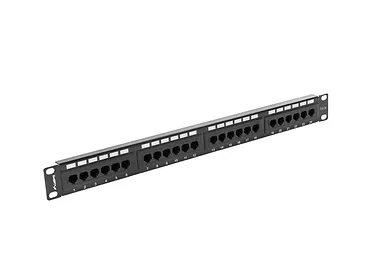 LANBERG Patch Panel 24 Port 1U Kat.5E czarny