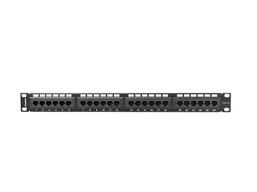 LANBERG Patch Panel 24 Port 1U Kat.5E czarny