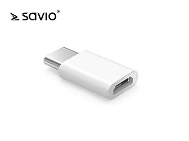 SAVIO AK-30/W Adapter Micro USB (F) - USB 3.1 Typ C (M)