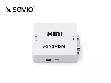 Elmak SAVIO CL-110 Konwerter/Adapter VGA -> HDMI Full HD/1080p 60Hz