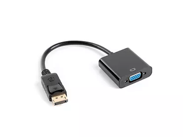 LANBERG Adapter DisplayPort (M) -> VGA 15 pin (F) czarny na kablu