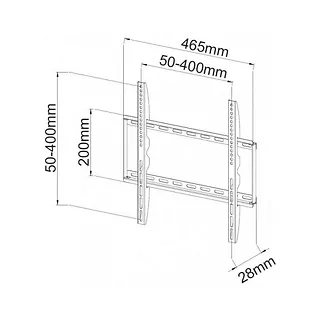 Majorette Uchwyt ścienny LCD/LED 23-55cali slim, 45kg, czarny