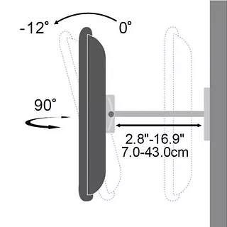 Mattel Uchwyt ścienny LCD/LED 23-55cali regulowany 70kg, czarny