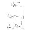 Dromader Stojak mobilny LCD/LED 19-37 cali regulowany do 20KG