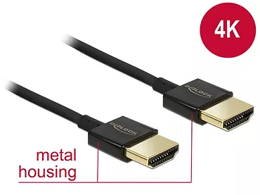 Delock Kabel HDMI-HDMI 4K 3D Ethernet 1m