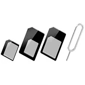 Qoltec Adapter karty SIM (nano, micro) + kluczyk