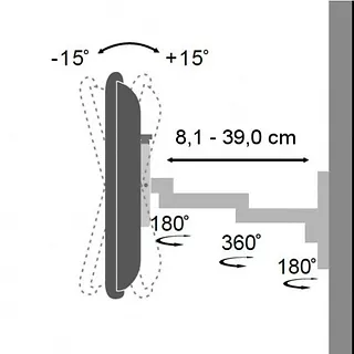 Asus Uchwyt ścienny LCD/LED 13-30 cali podwójne ramię, czarny