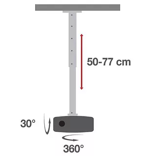 Sapphire Technology Ramię do projektora 50-77cm sufitowe, 15kg białe