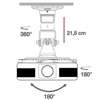 Sapphire Technology Ramię do projektora 22cm 10kg sufitowe białe