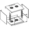 Sapphire Technology Szafa wisząca ECO 19cali 6U/320mm zmontowana, szklane drzwi, szara