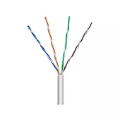 Kabel instalacyjny skrętka U/UTP Cat5e 4x2 linka 100% miedź 305m szary