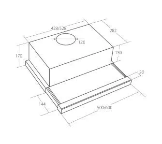 Akpo Okap WK-7 Light Eco 60 Glass czarny