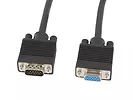 LANBERG Kabel VGA Ferryt 1.8M M/F Ekran czarny
