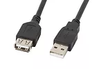 LANBERG Przedłużacz kabla USB 2.0 AM-AF czarny 5M