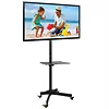 Stojak mobilny LCD/LED 23-55cali regulowany z półką, czarny