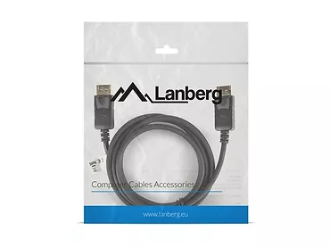 LANBERG Kabel DisplayPort M/M 4K 1.8M czarny