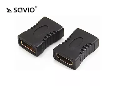 Elmak SAVIO CL-111 Adapter HDMI (F) - HDMI (F) - prosty, beczka