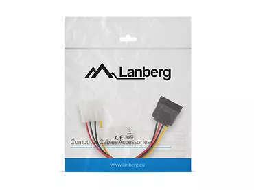 LANBERG Kabel Molex zasilający - SATA F/M 15cm