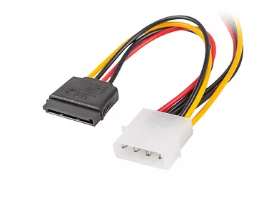 LANBERG Kabel Molex zasilający - SATA x2 M/F 15cm