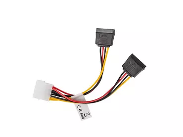 LANBERG Kabel Molex zasilający - SATA x2 M/F 15cm