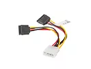 LANBERG Kabel Molex zasilający - SATA x2 M/F 15cm