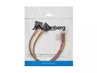 LANBERG Kabel Molex zasilający - SATA x2 M/F 30cm