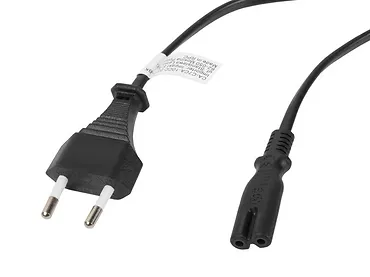 LANBERG Kabel zasilający EURO (radiowy) CEE 7/16 - IEC 320 C7 1.8M       czarny