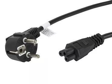 LANBERG Kabel zasilający Laptop (MIKI) IEC 7/7 - IEC 320 C5 1.8M VDE czarny