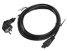 LANBERG Kabel zasilający Laptop (MIKI) IEC 7/7 - IEC 320 C5 3M VDE czarny