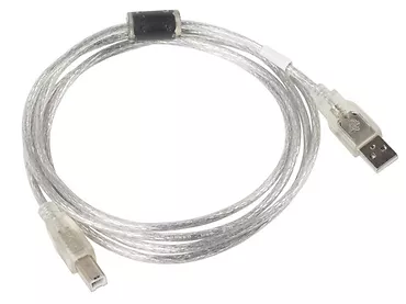 LANBERG Kabel USB 2.0 AM-BM 3M Ferryt przezroczysty