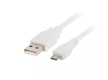 LANBERG Kabel USB 2.0 micro AM-MBM5P 1M biały