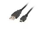 LANBERG Kabel USB 2.0 mini AM-BM5P 1.8M czarny (CANON) Ferryt