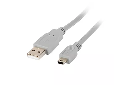 LANBERG Kabel USB 2.0 mini AM-BM5P 1.8M szary (CANON)